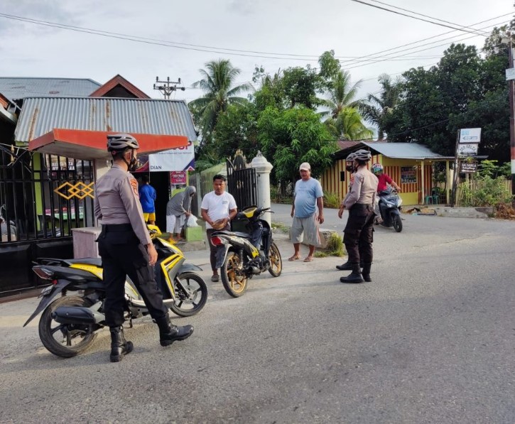 antisipasi penyebaran covid 19 polda gorontalo berikan imbauan masyarakat terkait prokes 48138