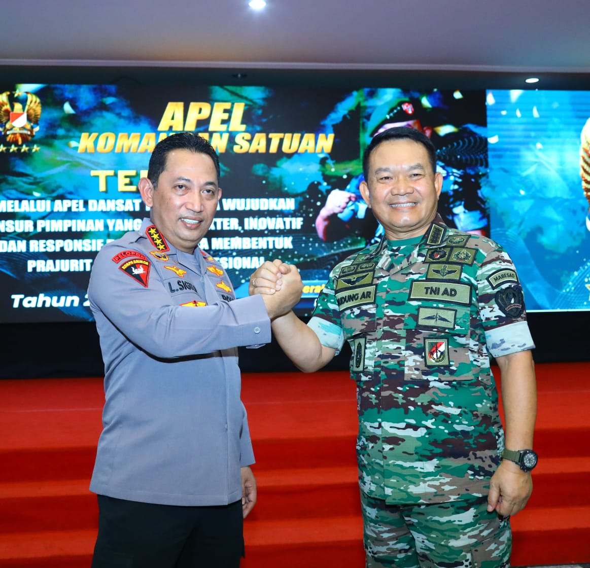 apel komandan satuan tni ad kapolri tekankan sinergitas tni polri harga mati demi wujudkan indonesia emas 2045 47783