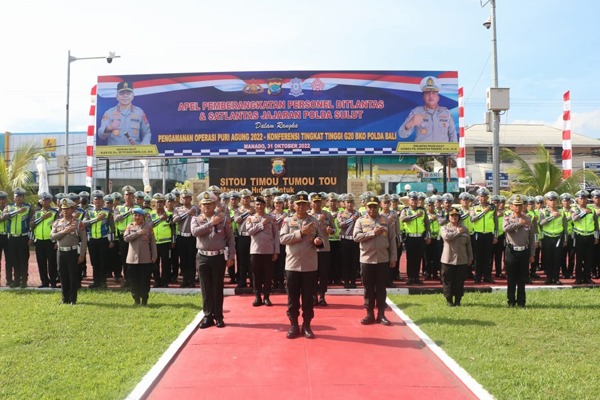 bantu amankan g20 di bali polda sulut berangkatkan 64 personel lantas 51048
