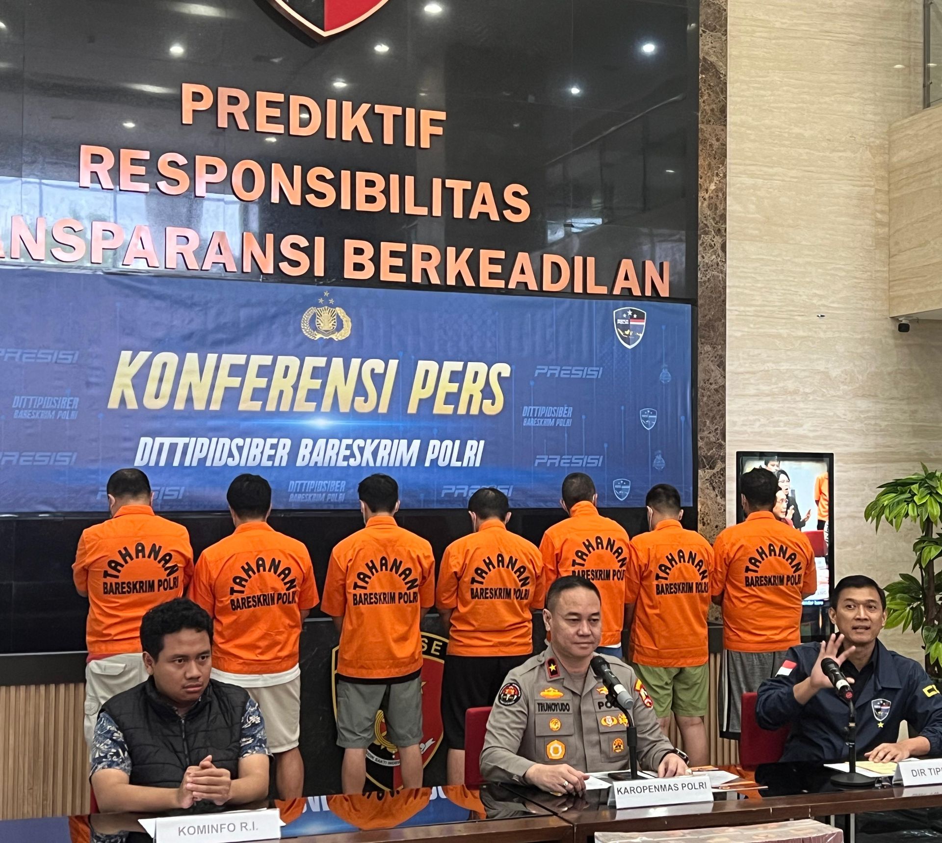 bareskrim tangkap 7 tersangka di balik operasional situs judol slot8278 79678