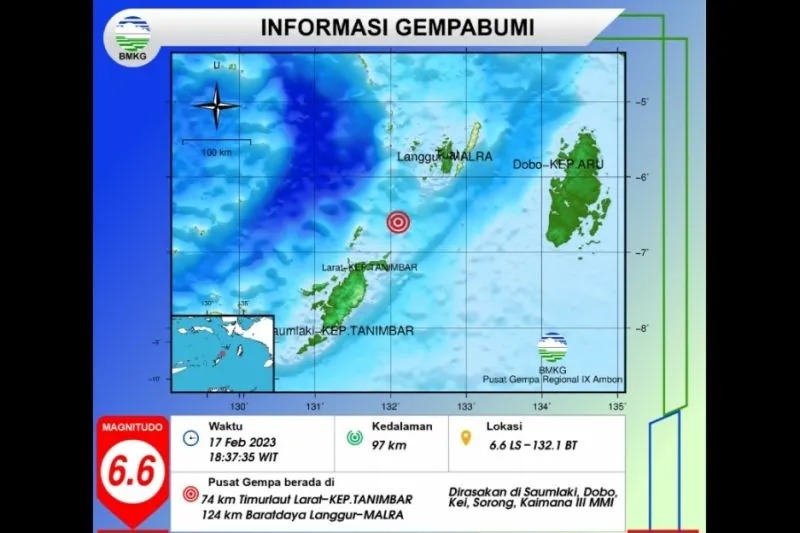 bmkg sebut gempa 66 magnitudo di maluku akibat aktivitas subduksi lempeng laut banda 54677