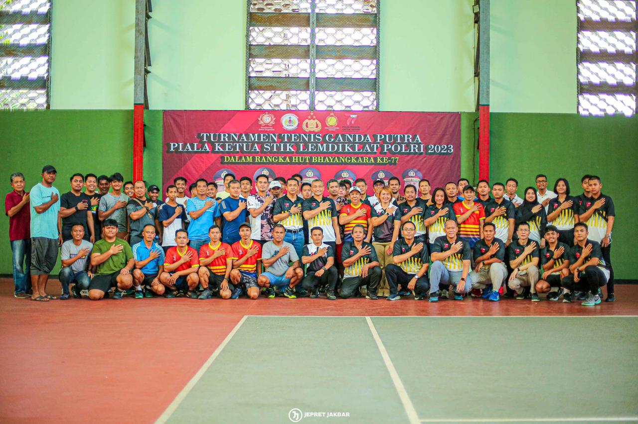 ciptakan bibit atlet tenis dan meriahkan hut bhayangkara ke 77 melalui pertandingan tenis piala ketua stik lemdiklat polri 2023 61750