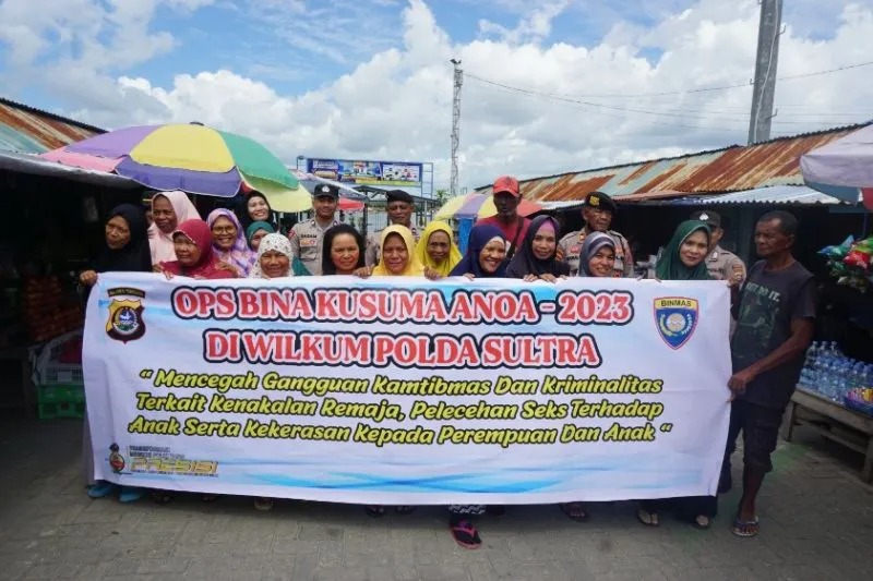 ciptakan kamtibmas di lingkungan masyarakat polisi gelar operasi bina kusuma anoa 2023 59935