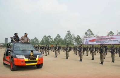 dankor brimob polri pimpin upacara pembukaan pelatihan pra operasi amole 2021 26933