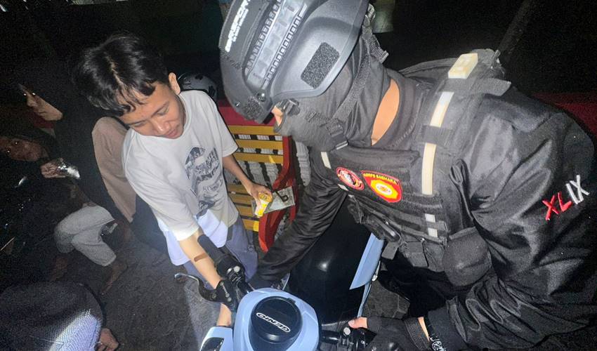 dit samapta polda gorontalo razia lokasi rawan balap liar dan tempat prostitusi 71686