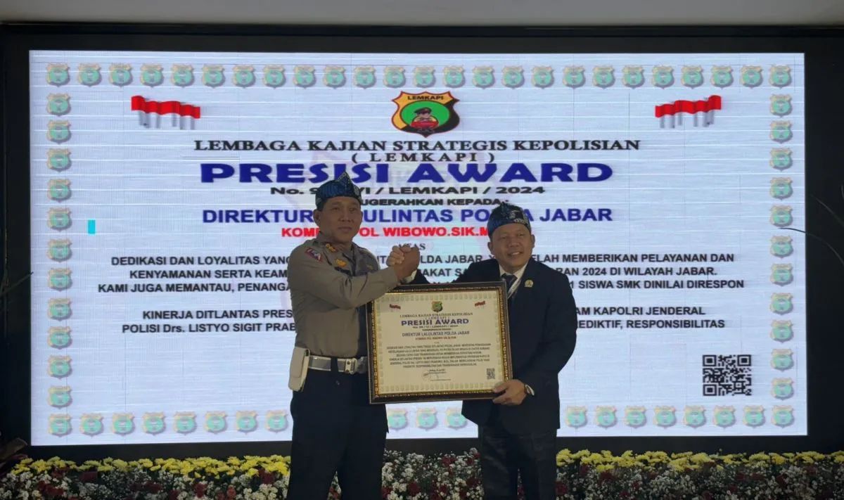 ditlantas polda jabar raih penghargaan presisi award 2024 74830