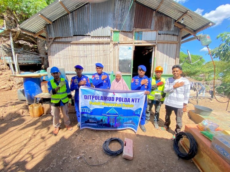 ditpolairud polda ntt berikan bantuan dan imbauan kepada nelayan pesisir alak 77184