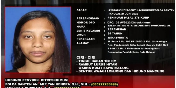dugaan kasus penipuan sa jadi buronan polda banten 82510
