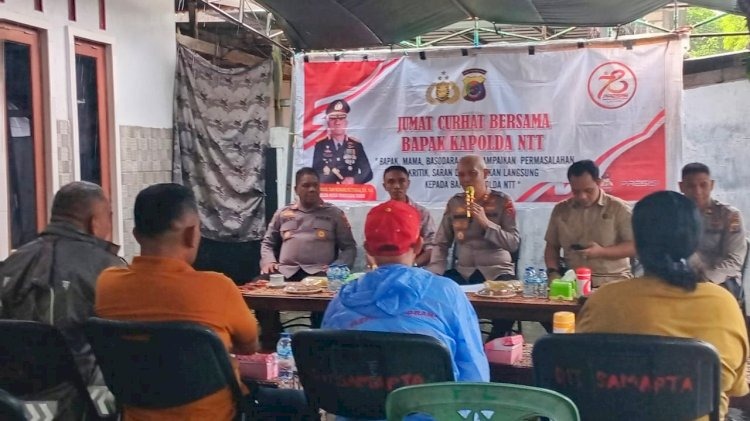gelar jumat curhat polda ntt dengar keluhan warga tentang judi sabung ayam dan miras 83866