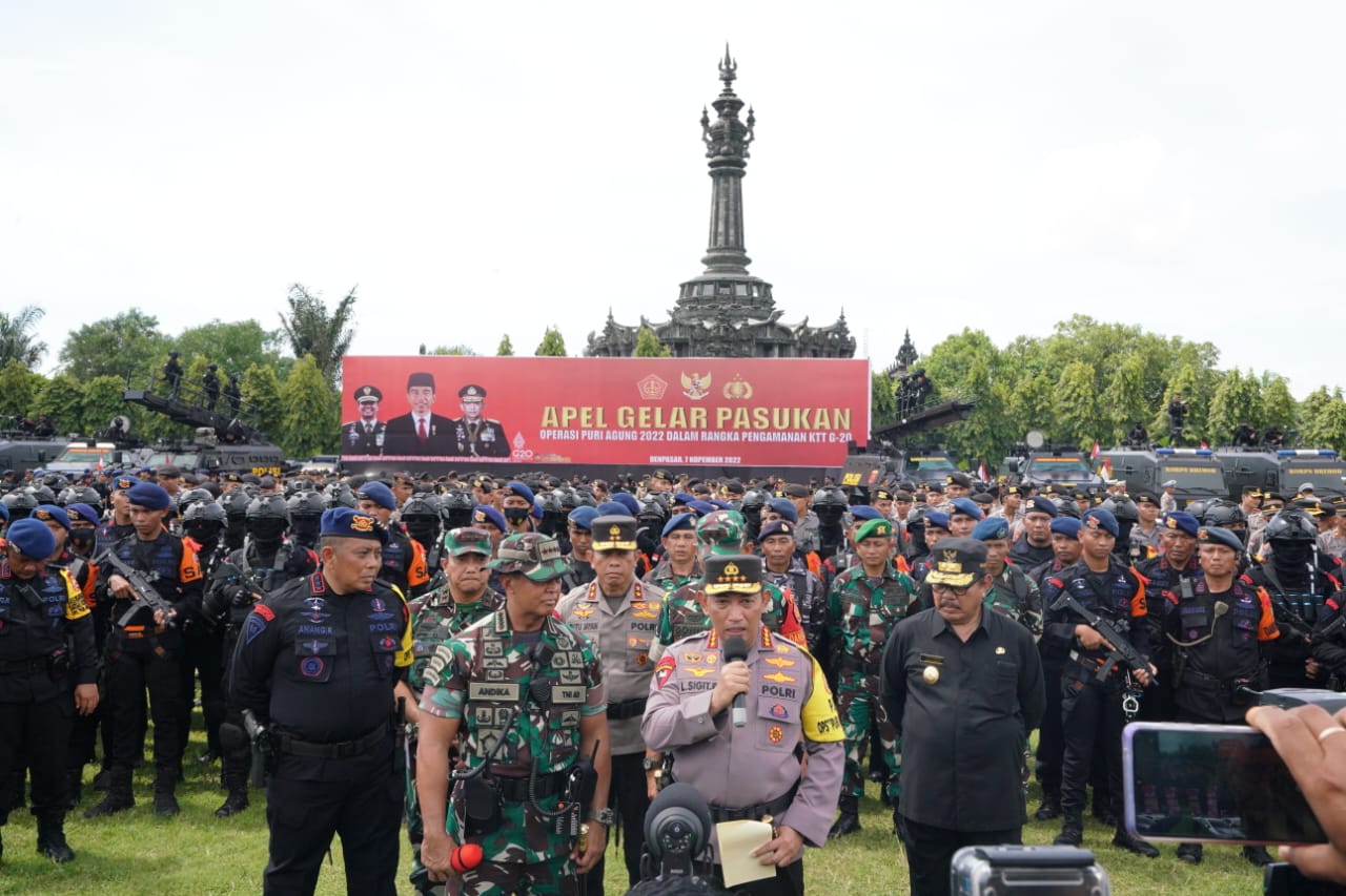 gelar pasukan dan peralatan kapolri dan panglima tni ingin ktt g20 berjalan sukses 51259
