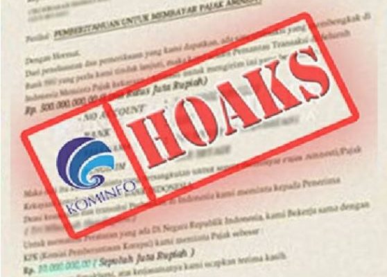 hoaks beredar sebuah surat penagihan amnesti pajak kepada masyarakat mengatasnamakan bank indonesia 45744