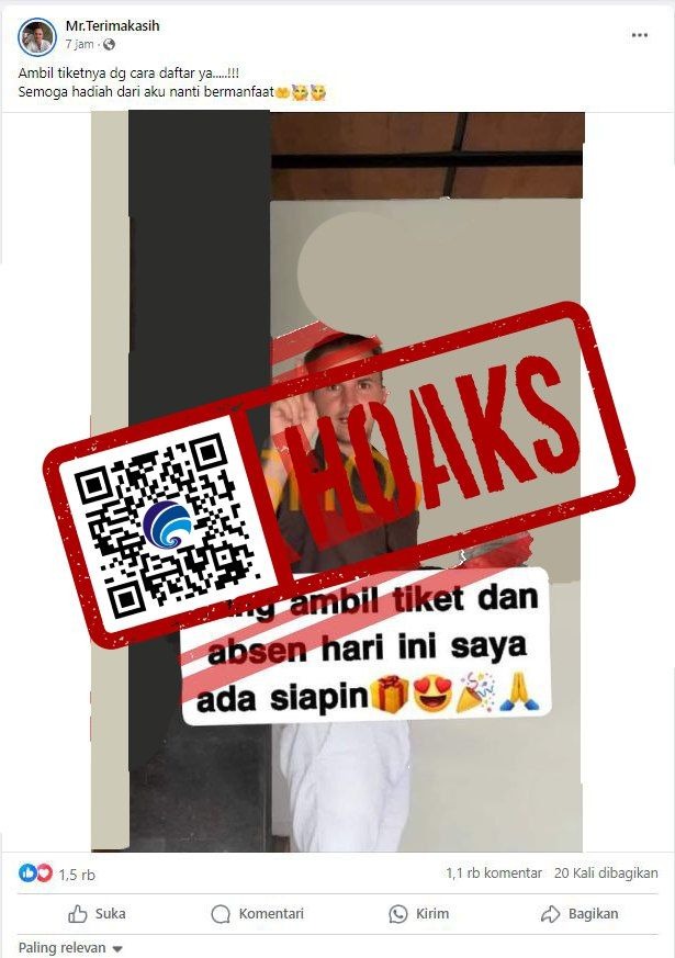 hoaks mr terimakasih berbagi hadiah di facebook 76052