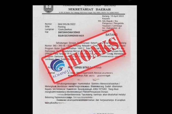 hoaks surat penyaluran bantuan ramadan mencatut nama sekda kabupaten batang 46207 1