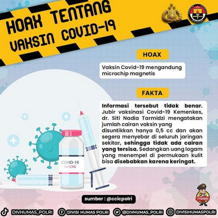 hoax tentang vaksin covid 19 mengandung microchip magnetis 7641