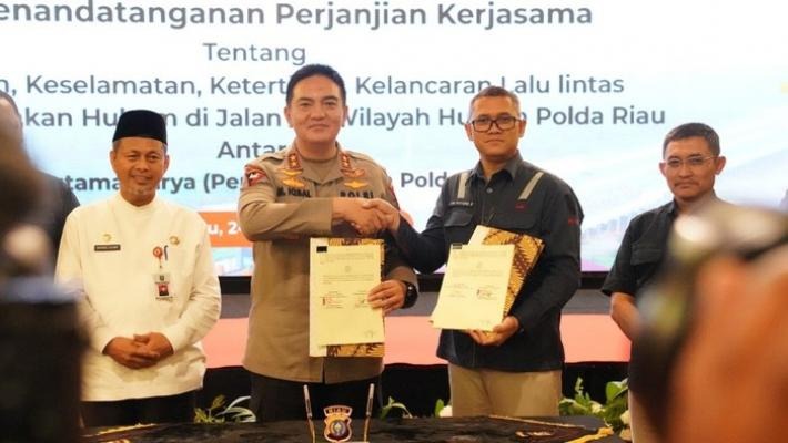 jamin keamanan di tol pekanbaru dumai hk gandeng polda riau 49242