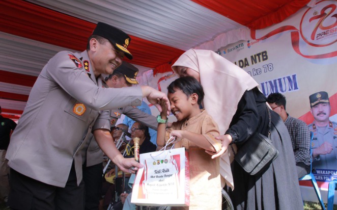 jelang hari bhayangkara ke 78 polda ntb gelar bakti sosial kesehatan 75796