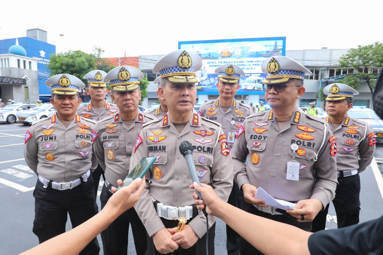 jelang ktt g20 korlantas polri lepas ratusan personel ke bali 50954