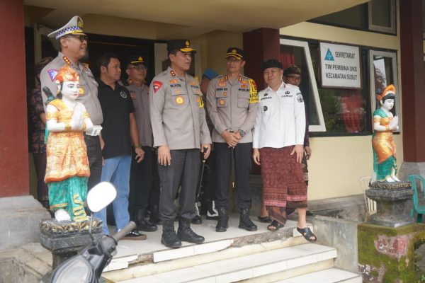 kapolda bali tinjau langsung situasi di gudang logistik kpu bangli dan ppk susut 70551