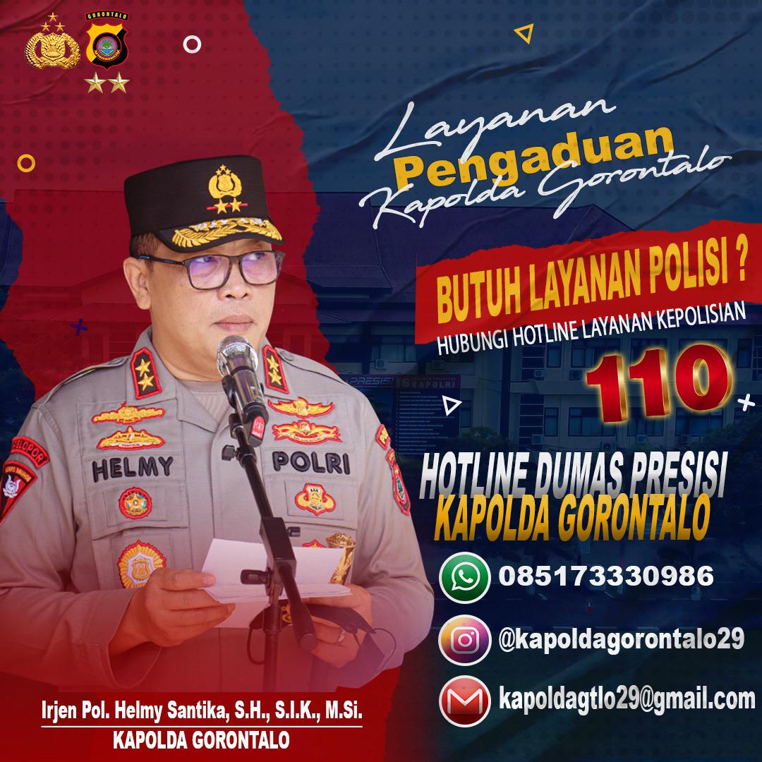 kapolda gorontalo buka hotline pengaduan masyarakat 51161