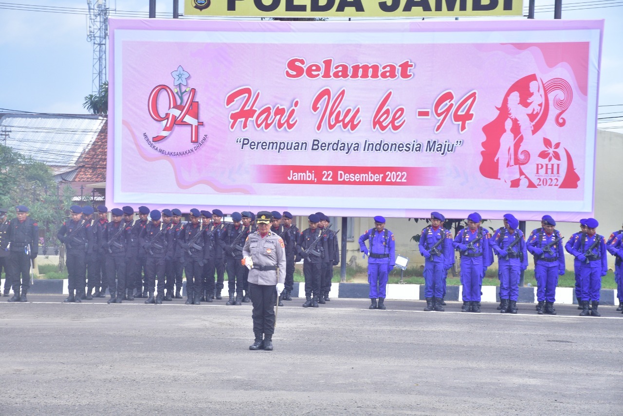 kapolda jambi pimpin upacara hari ibu ke 94 tahun 2022 52637
