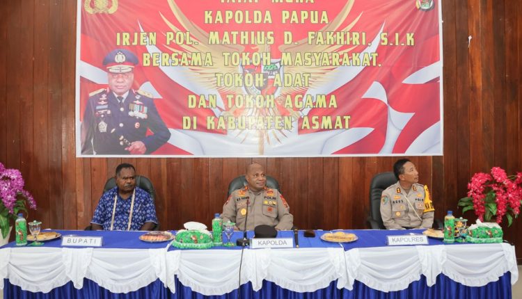 kapolda papua gelar tatap muka di kabupaten asmat 55023