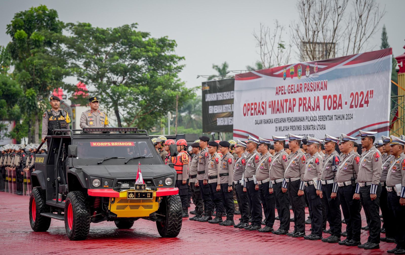 kapolda sumut pimpin gelar pasukan operasi mantap praja toba 2024 77831