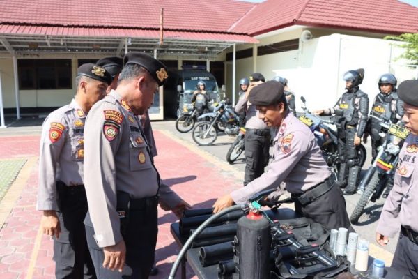 kapolres grobogan gelar pengecekan kesiapan dan peralatan dalmas nusantara polres grobogan 70379