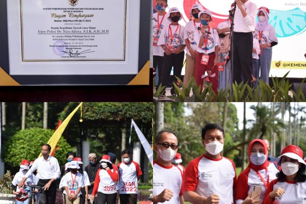 laksanakan upaya perlindungan khusus anak korban kekerasan seksual di jawa timur kapolda jatim terima penghargaan dari menteri pppa 48463