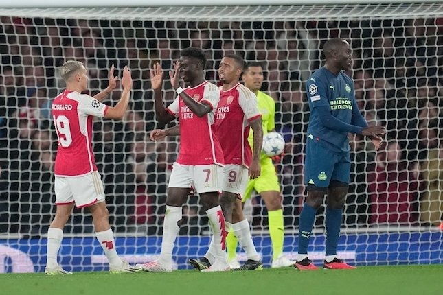liga champions arsenal hajar psv eindhoven dengan skor 4 0 63850