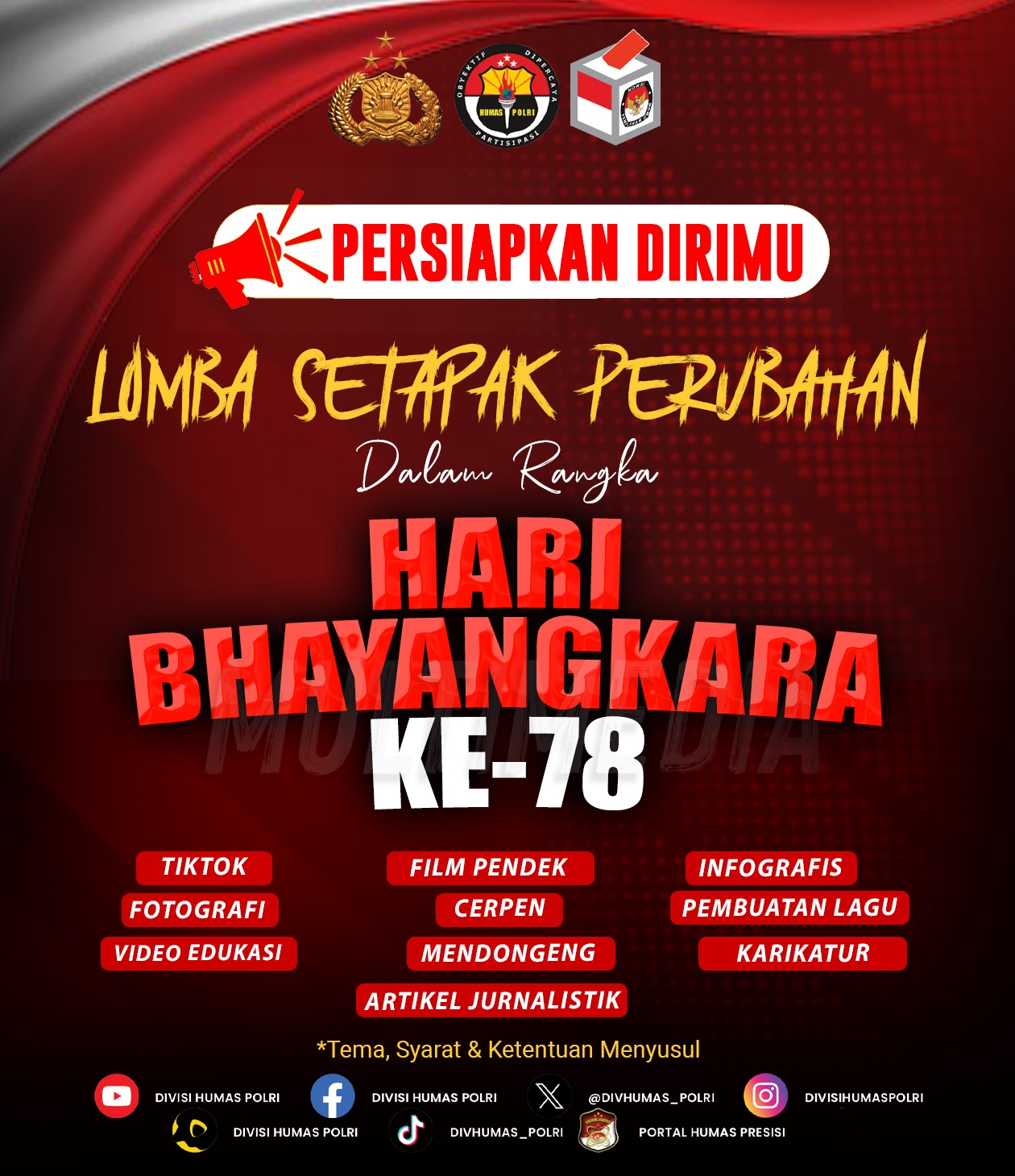 lomba setapak perubahan dalam rangka hut bhayangkara ke 78 akan digelar 74769