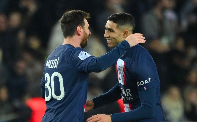 messi dan hakimi bawa psg menang 2 1 atas toulouse 54158