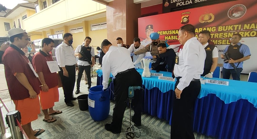 musnahkan 31 kg sabu polda sumsel kembali selamatkan 18 768 jiwa dari narkoba 56697 1