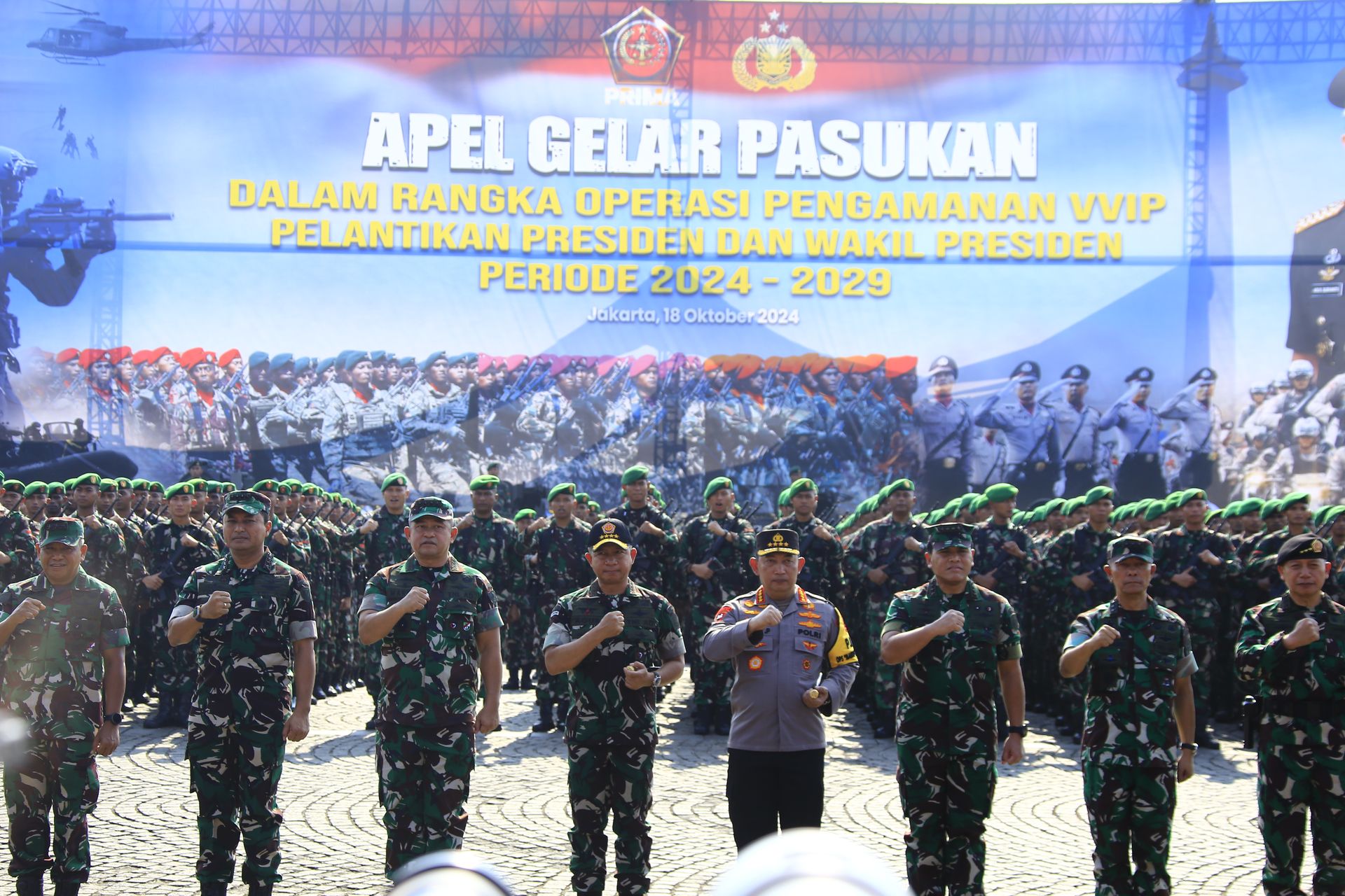panglima dan kapolri pimpin apel gelar pasukan pengamanan pelantikan 80004