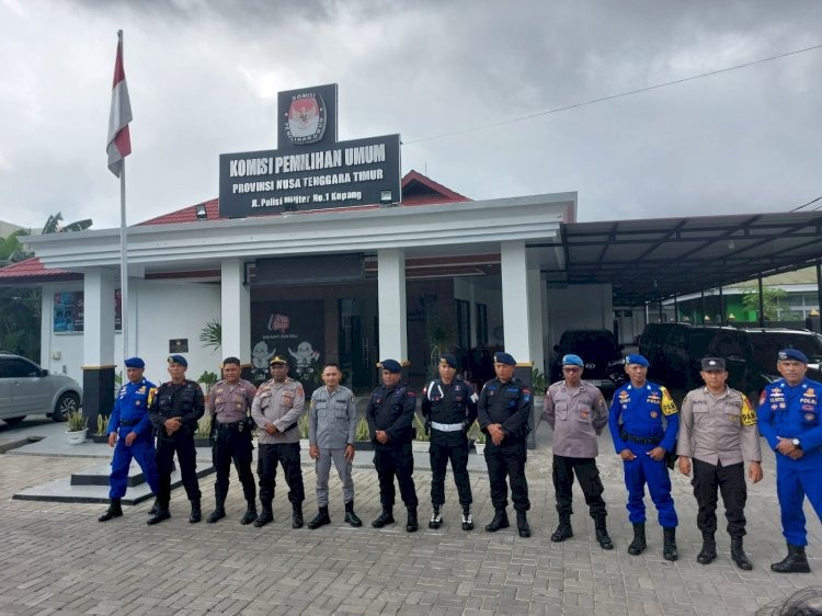 pasca pemilu personel gabungan satgas ops mantap brata turangga lakukan patroli kamtibmas di kota kupang 70476