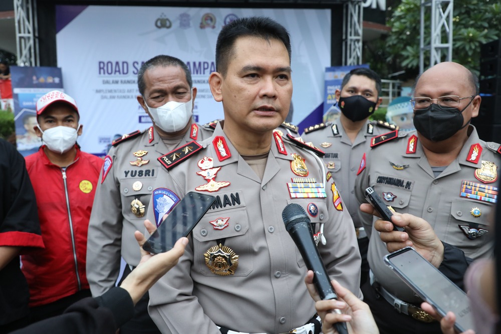 peringati hari bhayangkara ke 76 korlantas polri gelar road safety campaign di car free day 48018