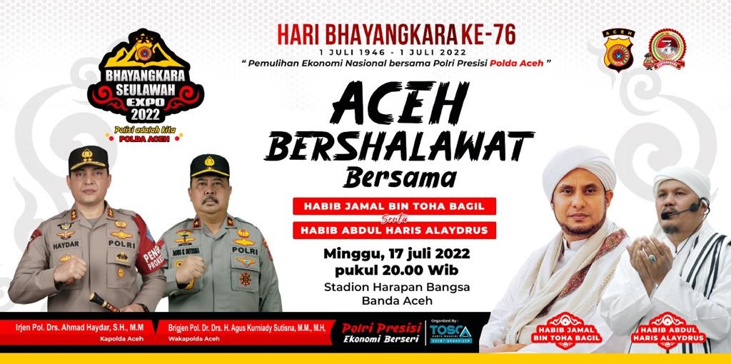 polda aceh ajak masyarakat ramaikan aceh bershalawat dalam even bhayangkara seulawah expo 2022 48357
