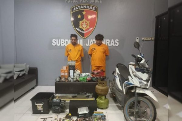 polda babel berhasil menangkap spesialis pencuri tempat proyek 71451