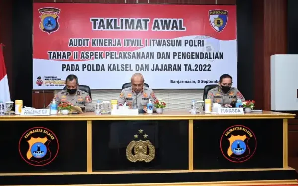 polda kalsel laksanakan taklimat awal audit kinerja itwasum polri 49478 1
