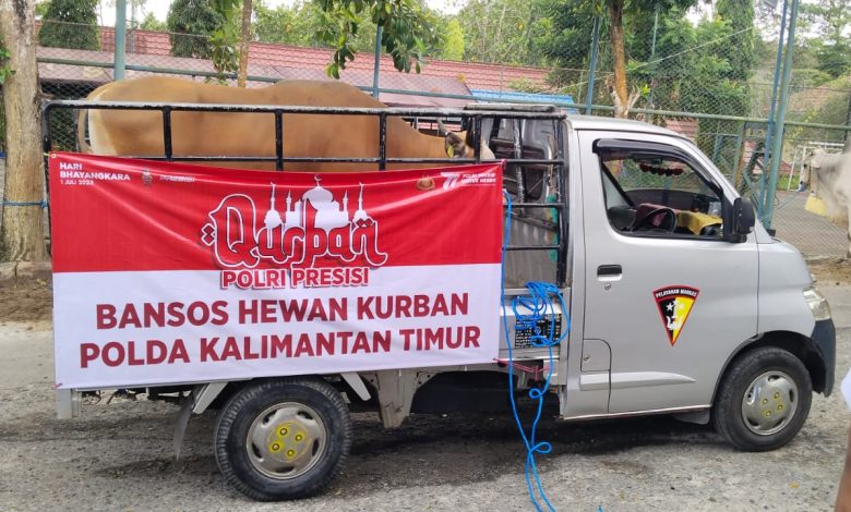 polda kaltim sumbangkan sapi dan kambing untuk qurban 60302 1