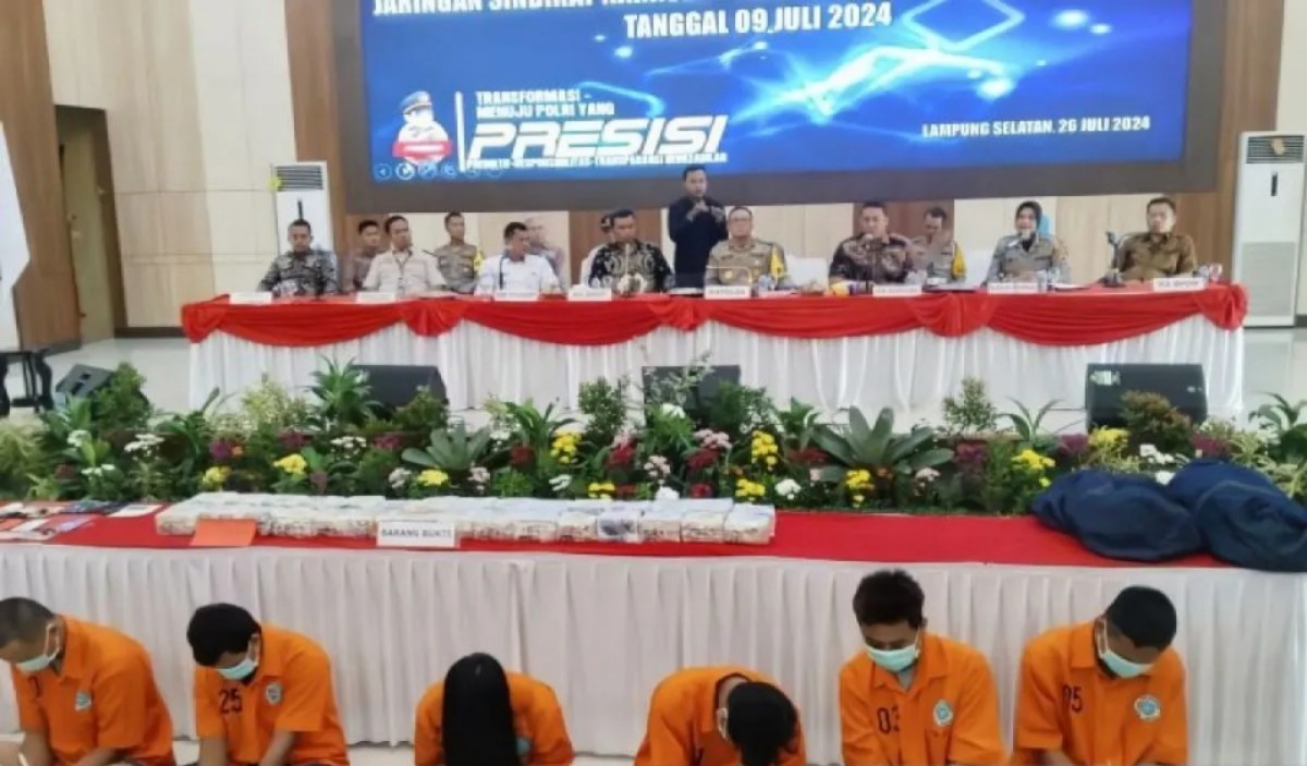 polda lampung berhasil membongkar peredaran narkotika jaringan malaysia 76932