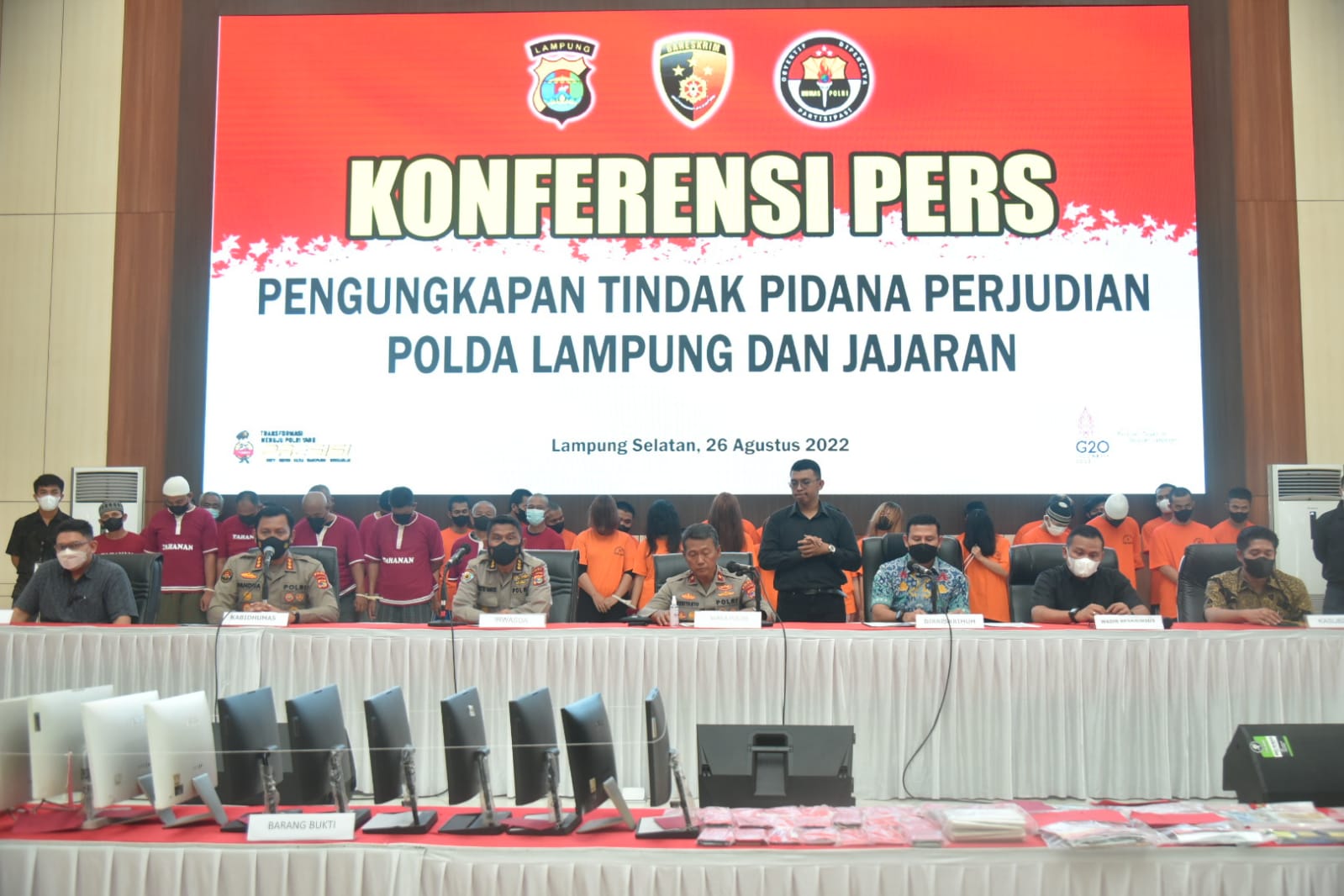 polda lampung berhasil ungkap 146 kasus perjudian dan amankan 357 orang 49262