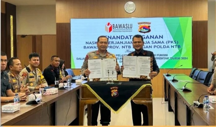polda ntb dan bawaslu provinsi ntb jalin kerja sama untuk pengawasan dan pengamanan berjalannya pilkada 2024 79118