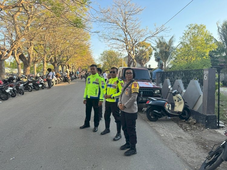 polda ntt gelar pengamanan kampanye akbar salah satu paslon gubernur di kupang 80513
