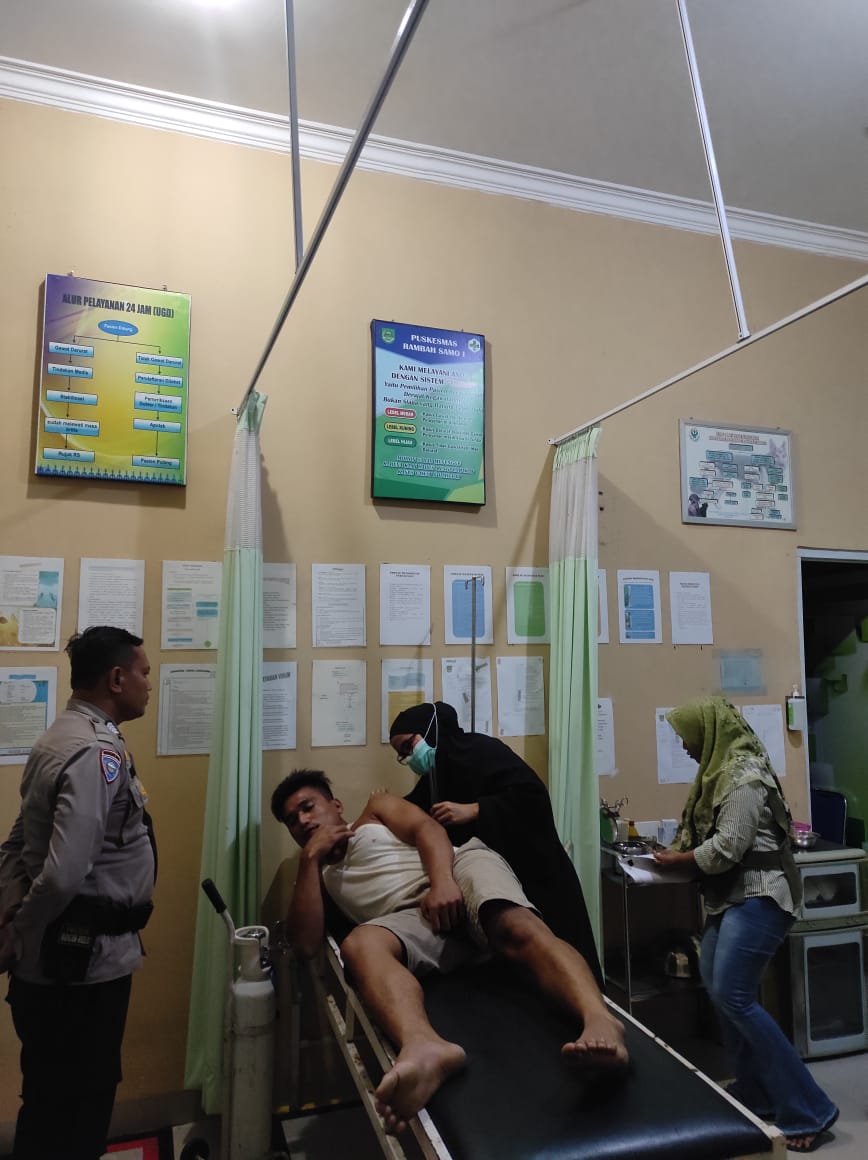 polisi amankan seorang pelaku penganiayan warga dusun surau gading 52140