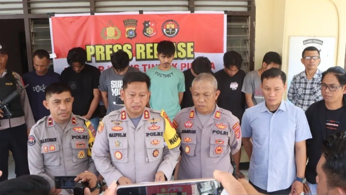 polisi berhasil bekuk 7 pelaku curanmor dan menyita 24 kendaraan curian di kendari 66885 1