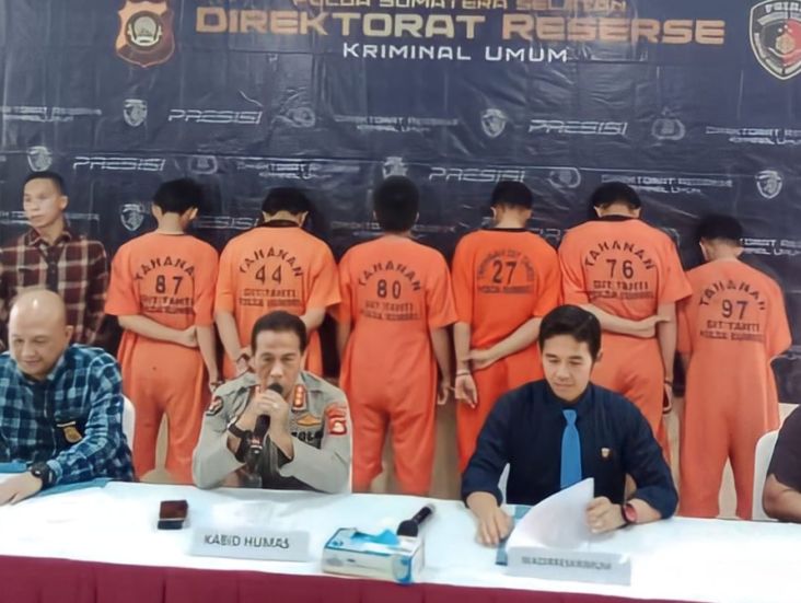 polisi berhasil menangkap pelaku aksi begal dengan modus tawuran di palembang 55676