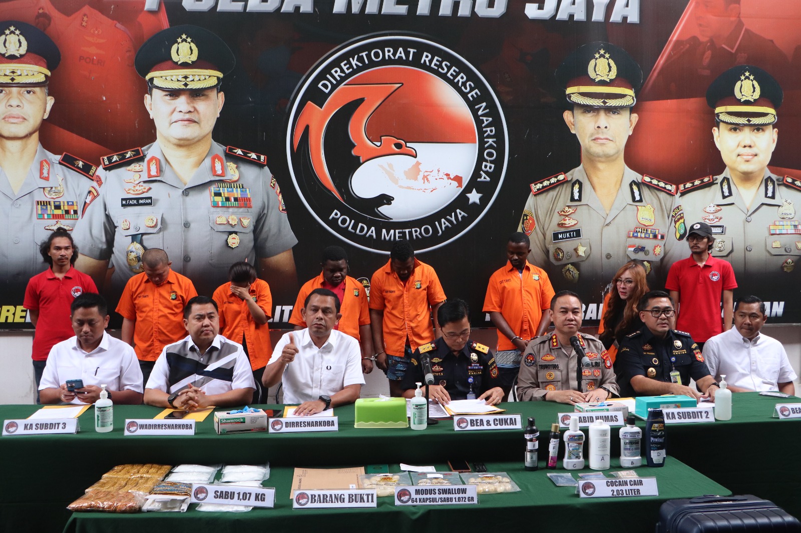 polisi tangkap pengedar kokain cair asal brazil 55663