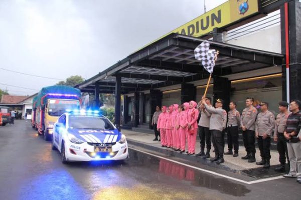 polres nganjuk madiun hingga magetan kirim bantuan kemanusiaan bagi korban gempa cianjur 51860