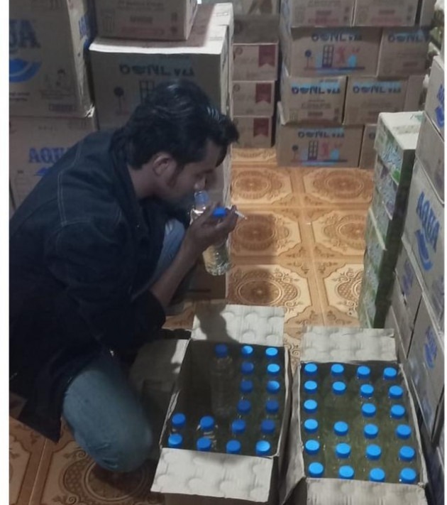 polresta gorontalo sita 103 botol miras cap tikus saat razia 57352