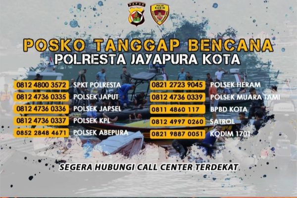 polresta jayapura siapkan call center posko tanggap bencana gempa 54374